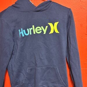 Hurley Navy Hoodie with Colorful Logo